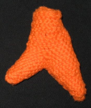 Crocheted mutant carrot