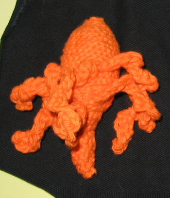 Crocheted mutant carrot