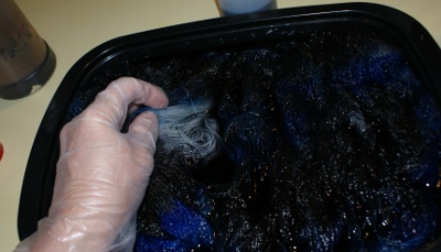 Dyeing sock yarn