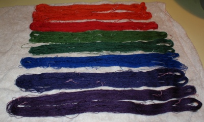 Dyed skeins