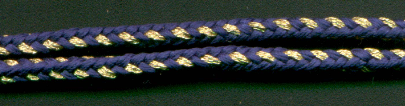 Blue and gold braid